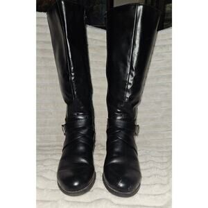 Women's 6.5 W LifeStride Subtle Simply Comfort Wide Calf Black Riding Tall Boots